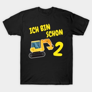 Bagger Kinder 2. Geburtstag Kindergeburtstag T-Shirt